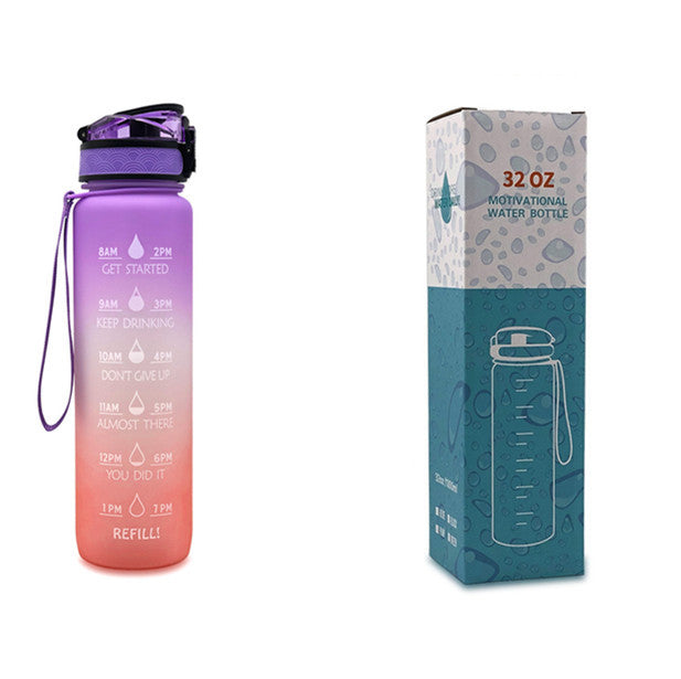 1 Liter Tritan Motivational Water Bottle