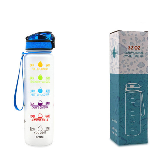 1 Liter Tritan Motivational Water Bottle