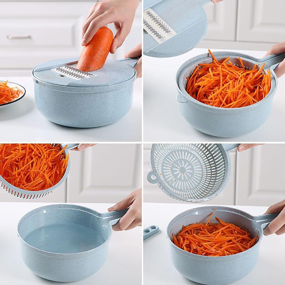 8 In 1 Mandoline Slicer with Attachments