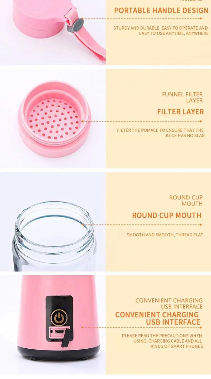 Nutrition On-The-Go Portable Electric Blender