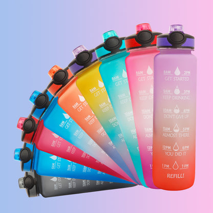 1 Liter Tritan Motivational Water Bottle